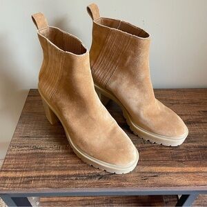 Dolce Vita Celia Booties in Dune Suede Leather Anthropologie
